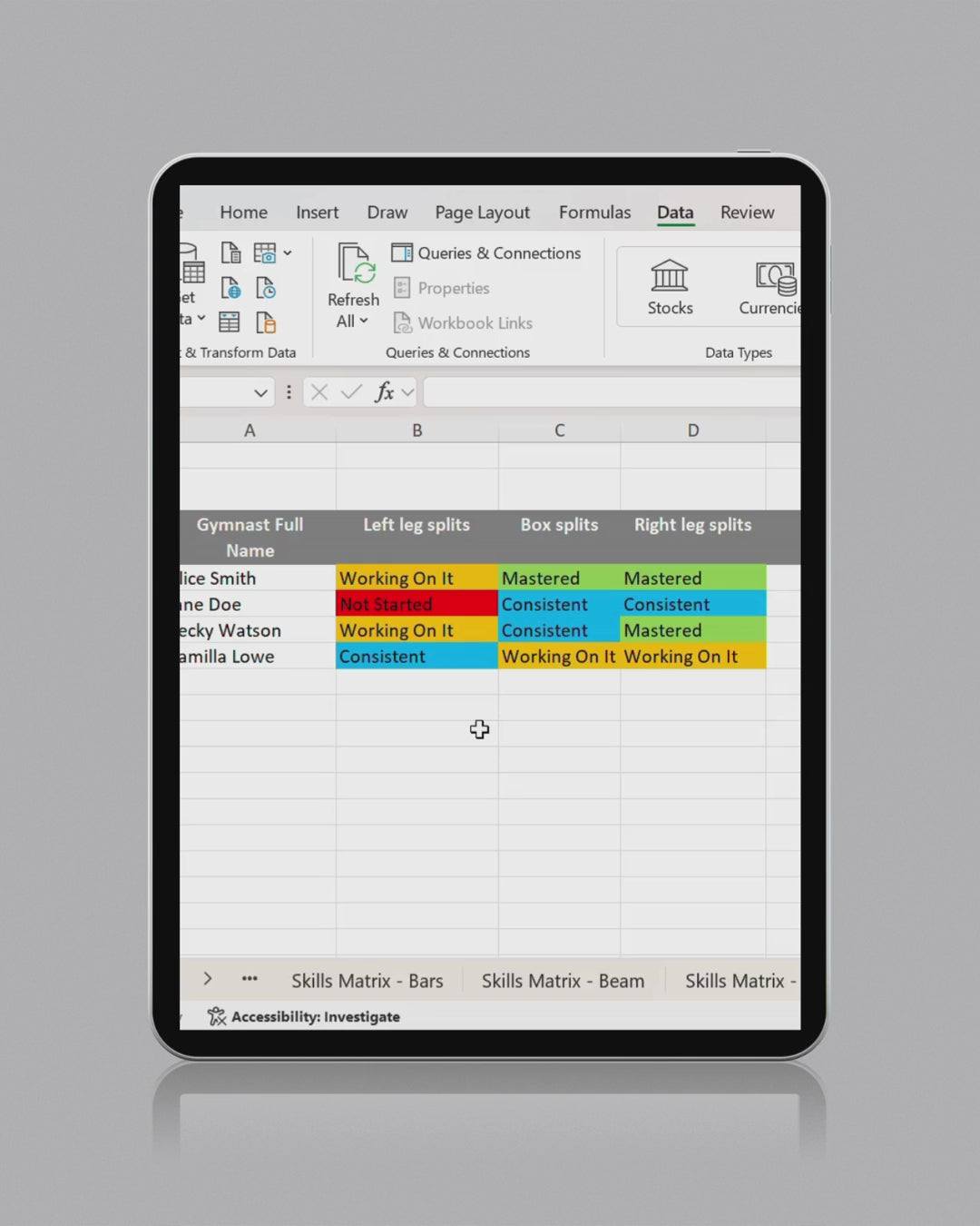 Gymnast Performance Dashboard